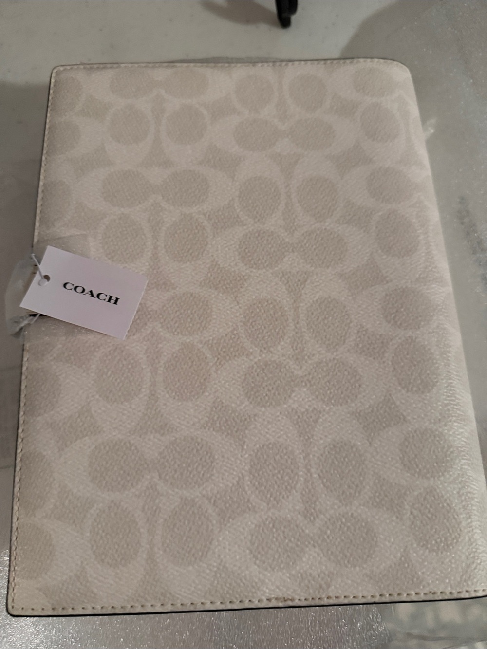Coach NWT Chalk White Logo C’s Notebook Cover with Snap Closure - Picture 11 of 11